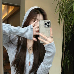 Women's Waist Slimming Casual Sweatshirt Small Cropped Sweater Coat