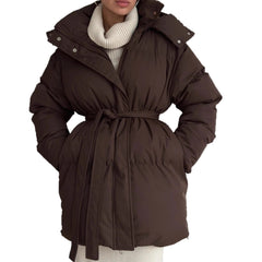 Casual Waist Tight Skinny Slimming Hooded Jacket