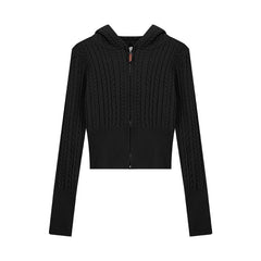 Women's Waist Slimming Casual Sweatshirt Small Cropped Sweater Coat