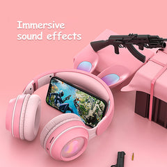 Rabbit Ear Wireless Luminous Extendable Wheat Headphones