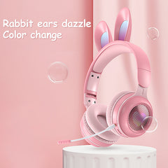 Rabbit Ear Wireless Luminous Extendable Wheat Headphones